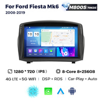 MEKEDE MS Android 8core lecteur radio système stéréo de voiture pour Ford Fiesta Mk6 2008-2019 360 caméra Car-play RDS GPS