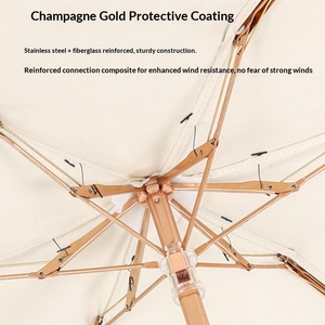 Sombrilla Plegable Portátil Compacta de Cinco Pliegues con Protección Solar UV y Diseño Atractivo, Venta Directa de Fábrica - Product Image 5