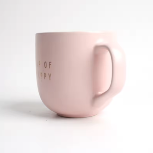 Elegant 12oz Porcelain <b>Ceramic</b> Coffee <b>Mug</b> Soft Pink Matte Finish Microwave Dishwasher Safe Food Safe Reusable Cartoon Design - Product Image 5
