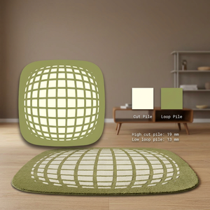 Alfombra de Lana Hecha a Mano con Nudos, de Alta Calidad, Color Personalizado, Diseño Geométrico Moderno, Antideslizante, para Sala de Estar, Hoteles y Oficinas - Product Image 1