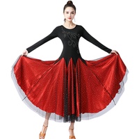 Robe de danse de salon de haute qualité pour femmes, tenue de performance, robes à manches longues, élégante, moderne, standard, pour le tango et la valse