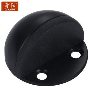 QIYANG Acier Inoxydable Noir Demi Lune Butée De <span class=keywords><strong>Porte</strong></span> Design Moderne Monté Au Sol <span class=keywords><strong>Porte</strong></span> Arrêts Wedge pour Hôtels - Product Image 3