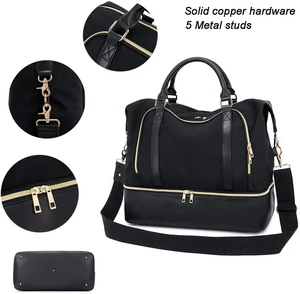 Sac de voyage de luxe en cuir grand format, sac de week-end à roulettes, sac de sport <span class=keywords><strong>imperméable</strong></span> en toile cirée, logo personnalisé, sac de voyage pour femmes - Product Image 6