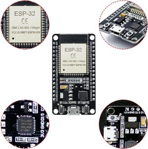 Aismartlink บอร์ดพัฒนา <span class=keywords><strong>ESP32</strong></span> ESP-WROOM-32 Wi-Fi สำหรับ CP2102 Dual Core 2.4GHz ใช้ได้กับ <span class=keywords><strong>IDE</strong></span> & NodeMcu - Product Image 3