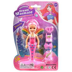 <span class=keywords><strong>Muñeca</strong></span> <span class=keywords><strong>Sirena</strong></span> de 5 Pulgadas con Alas de Arcoíris, Vestido DIY, Articulaciones Móviles, <span class=keywords><strong>Muñeca</strong></span> Princesa, Juguetes para Niñas, Regalo de Cumpleaños - Product Image 1