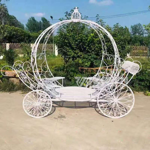 Carruaje de Calabaza Floral Princesa sin Motor para Bodas al Aire Libre, Vehículo Turístico para Fondo de Escenario - Product Image 2