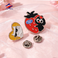 Longzhiyu 20 ans – Collection de badges personnalisés OEM en métal, motif fruit et dessin animé mignon, pour sacs à dos et vêtements