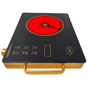 Cocina Portátil de Cerámica con un Solo Quemador Plano de 2000W, Control por Perilla, Cocción Rápida, Utensilios de Cocina Radiantes - Product Image 5