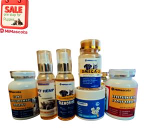 Soporte para alergias Tabletas masticables para perros 120 Vitamina C Omega 3 Alivio de la picazón Chupete para la piel Cuidado de la salud de mascotas y suplementos - Product Image 2