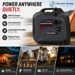 Generador Eléctrico Silencioso de 1.8KW 48V DC para Carga de Vehículos, AC.501.055.02, Inversor Portátil de Gasolina para Camiones, Camping y Actividades al Aire Libre - Product Image 1