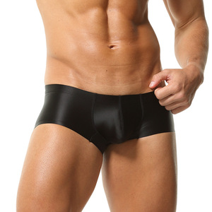 CELINNE Low Rise Ice Silks <b>Men</b> Briefs Seamless Knitted <b>Stretch</b> Fit <b>Men</b> Underwear For Fitness Running Casual Wear - Product Image 1