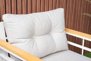 أثاث شرفة خارجي حديث من الألومنيوم يتسع لـ 6 أشخاص، أريكة فاخرة للحدائق المنزلية، أرائك محمولة سداسية الأوجه متينة ومريحة للمساحات الخارجية - Product Image 2