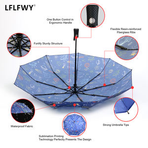 Venta caliente señoras paraguas playa impreso moda sombrilla al aire libre tres descuento al por mayor jardín paraguas motocicleta paraguas - Product Image 5