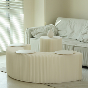 Vente en gros 28cm 42cm 50cm de hauteur Mobilier écologique 6 sièges Long banc Mobilier en papier Banc pliant pour la maison Salon - Product Image 2