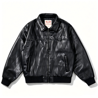 Veste bomber de style universitaire pour homme de haute qualité sur mesure, taille plus, imperméable, en cuir véritable, fermeture éclair, broderie