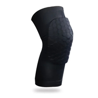 Genouillères antidérapantes en silicone, protection courte en polyester EVA, genouillères alvéolées pour le basketball et la course à pied