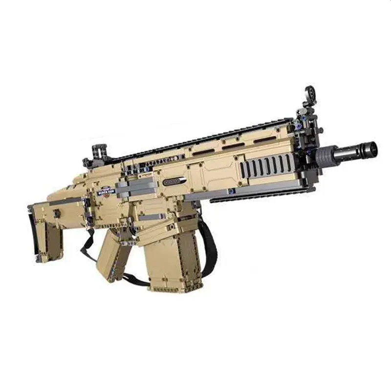 Armée WW2 arme jouets électrique SCAR Sniper fusil modèle avec tir blocs de construction GROZA fusil d'assaut briques jouet pistolet