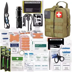 Kit de equipamentos táticos de emergência para uso ao ar livre, kit multifuncional de ferramentas de sobrevivência para urina e caminhadas, acessórios médicos