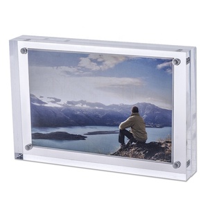<span class=keywords><strong>Trasparente</strong></span> montaggio a parete acrilico photo frame, lucite hanging cornici, acrilico segno titolari di visualizzazione - Product Image 3