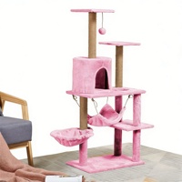 Arbre à chat écologique personnalisé avec griffoir, tapis en laine, peluche durable et pack d'accessoires pour lit d'animal en papier