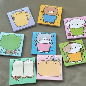 Cute Green Hand-Drawn Healing Notes Self-Adhesive <b>Memo</b> <b>Pad</b> for School & Office Learning Back-to-School Essentials Made Paper - Product Image 4