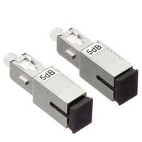 Atenuador de Fibra Óptica Fijo Damu SC UPC Macho a Hembra, 1 a 30dB Opcional, Tipo de Conector Monomodo, para Redes FTTH PON Telecom