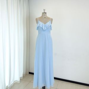 TEENYEE Qualité Choix Volants En Cascade A-ligne Bleu Couleur Femmes Dame Robes De Demoiselle D'honneur Robes Pour Femmes Robes De Soirée - Product Image 2