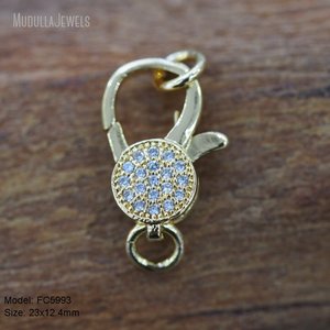 FC5989 Connettore Gotico a Forma di Pappagallo in Rame Multitono con Micro Pavé di Zirconi, Componenti per Creazione Fai da Te di Bracciali e Collane Artigianali - Product Image 5
