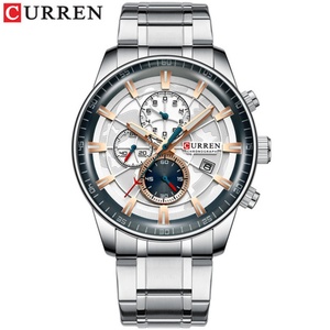 Custom Logo 8362 Business Trendy Men's Quartz Glass Dial <b>Waterproof</b> <b>Watch</b> Six Pin Multi-Functional Luxury Fashion Steel Band - Product Image 5