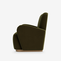 Fauteuil d'appoint contemporain en chêne massif pour salon, club, café, hôtel, bistrot – Chaise de loisirs rétro
