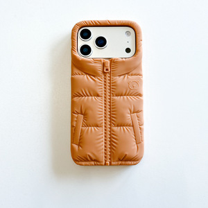 Funda de silicona antichoque estilo plumífero con cremallera 3D de oso para iPhone 17 16 15 14 13 Pro Max - Product Image 6