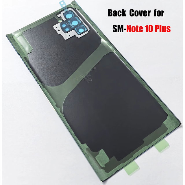 Back Cover Battery Lid Case for Samsung Note 10 Plus N10+ N10P NOTE10PLUS Glass Battery Door Back Glass Rear Cover Panel