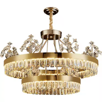 Le lustre en cristal moderne populaire a mené l'éclairage accrochant de luxe pour la maison de villa
