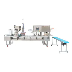 Source Manufacture Factory Price Hummus Soup Liquid Bowl Tray Vacuum Filling Sealing Machine