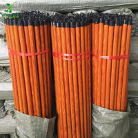 Manche de balai en bois enduit de PVC de 120 cm pour balai et serpillière, fourni par l'usine - Cabo De Vassoura Palos De Escoba Yingjia