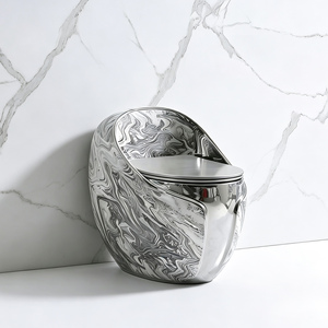 Set <span class=keywords><strong>WC</strong></span> di Lusso in Ceramica con Lavabo a Colonna, Colore Argento, per Bagno - Product Image 5