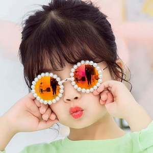 Gafas de Sol Redondas para Niños, Diseño de Perlas, Montura Pequeña, Metálicas, de Lujo, para Niños y Niñas, Protección UV400, Moda 2021 - Product Image 1
