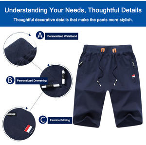 Shorts de sport <span class=keywords><strong>pour</strong></span> hommes, respirants, <span class=keywords><strong>pour</strong></span> la course et le fitness, coupe mi-longue, séchage rapide, grande taille, amples et décontractés - Product Image 4