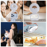Huizon HZC-L18 Anneau lumineux LED magnétique flexible rechargeable pour téléphone portable, photographie de selfie, utilisation avec appareil photo, qualité studio