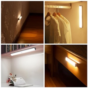 <b>LED</b> PIR Motion <b>Sensor</b> Night <b>Light</b> Wireless Human Body <b>Sensor</b> <b>Light</b> for Closet, Cabinet, Corridor - Product Image 2