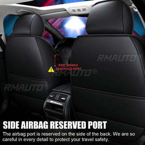 Fundas Universales para Asientos de Auto, 5 Plazas, Protector de Asientos de Automóvil, Piel Sintética de Lujo, Juego Completo Delantero+Trasero, Cojín para SUV y Camioneta - Product Image 2