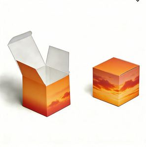 Boîte cosmétique en papier auto-érectible personnalisée, en matériaux recyclés, avec laminage mat, gaufrage et logo de luxe pour coffrets cadeaux cosmétiques - Product Image 1