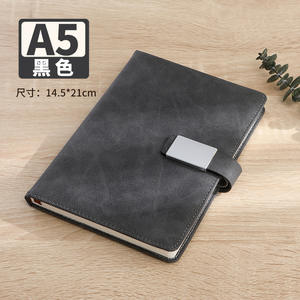 Carnet de notes personnalisé de haute qualité pour le bureau, ligné, imprimé, en cuir PU, couverture rigide A5, avec logo - Product Image 5