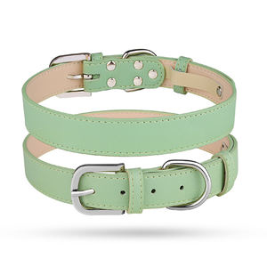 Venta al por mayor de lujo personalizado PU cuero <span class=keywords><strong>Collar</strong></span> para mascotas carta personalizada <span class=keywords><strong>Collar</strong></span> de cuero para mascotas para gatos y perros suministros - Product Image 3