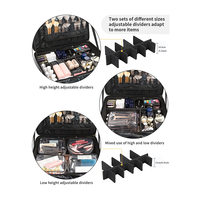 Valise de Maquillage Professionnelle en PU, Trolley de Rangement à Roulettes pour Maquilleurs, Organisateur de Cosmétiques de Voyage