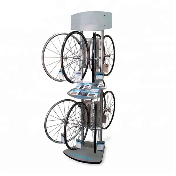 Caliente de pie de metal de bicicleta de aleación de llanta de la rueda de exhibición de bicicleta de aleación de coche rueda estante de exhibición