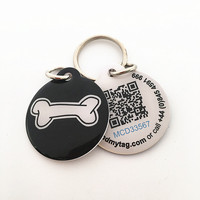 Fábrica personalizada Anti Lose Cat Dog Tags Acero inoxidable Nfc Pet Tag con código Qr
