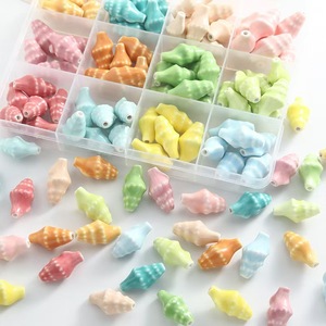 Cuentas de Cerámica de Alta Temperatura en Forma de Concha Macaron Coloridas para Hacer Collares, Pulseras y Otros Accesorios - Product Image 4
