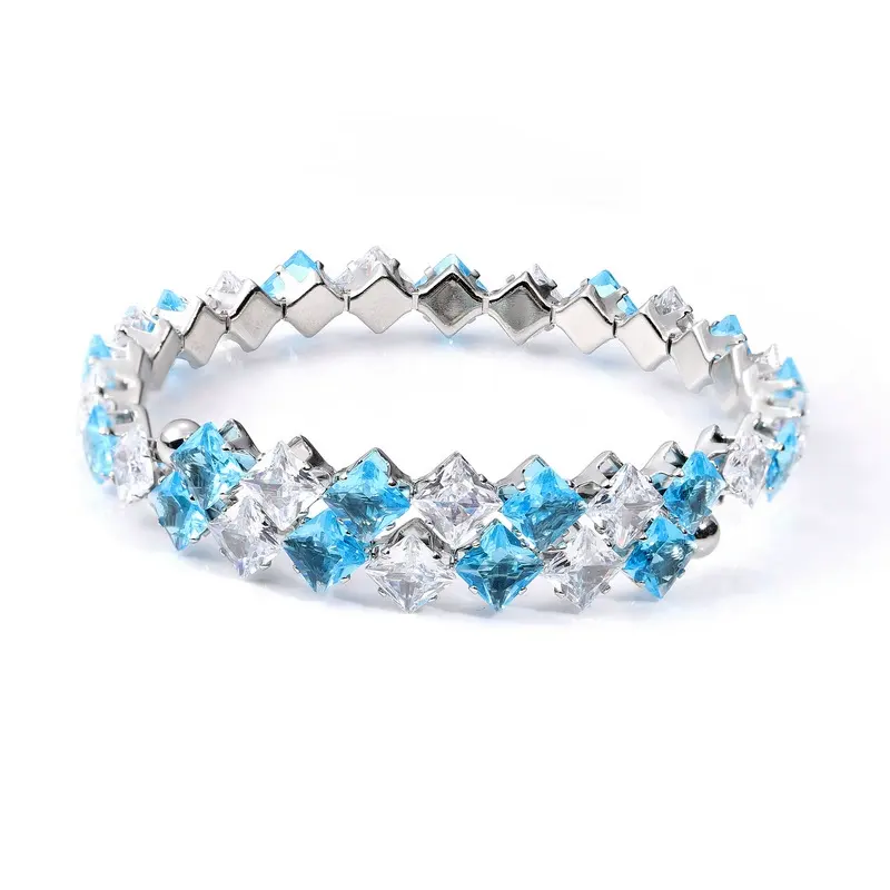 Light Blue + White Diamond