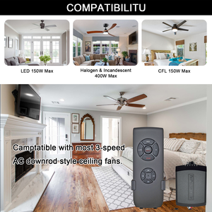 天井ファンリモコンキット小型レシーバーJF-018 ETL 30mレンジ120V/220V小型スペース用使いやすいリモートスイッチ - Product Image 4